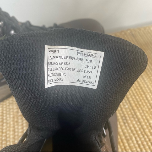 Men’s Eddie Bauer Everett Leather Waterproof Hiking Boots in Brown Size 13 - Picture 10 of 12